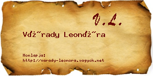 Várady Leonóra névjegykártya